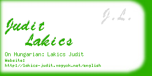 judit lakics business card